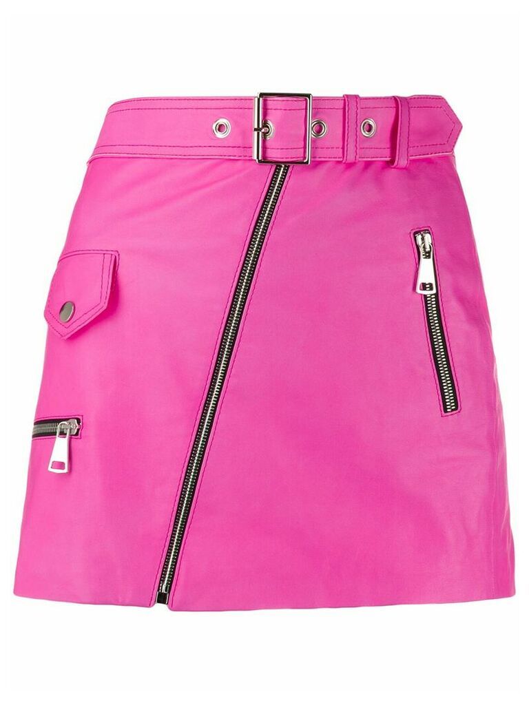 Manokhi belted biker skirt - PINK