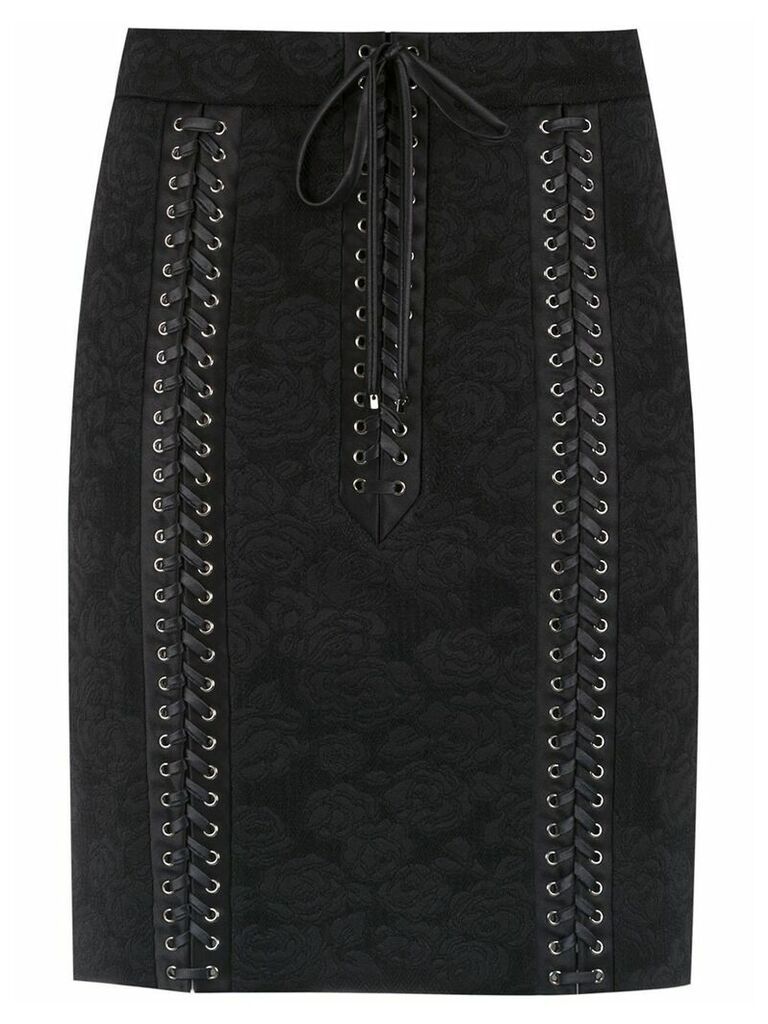 Dolce & Gabbana corset style lace skirt - Black