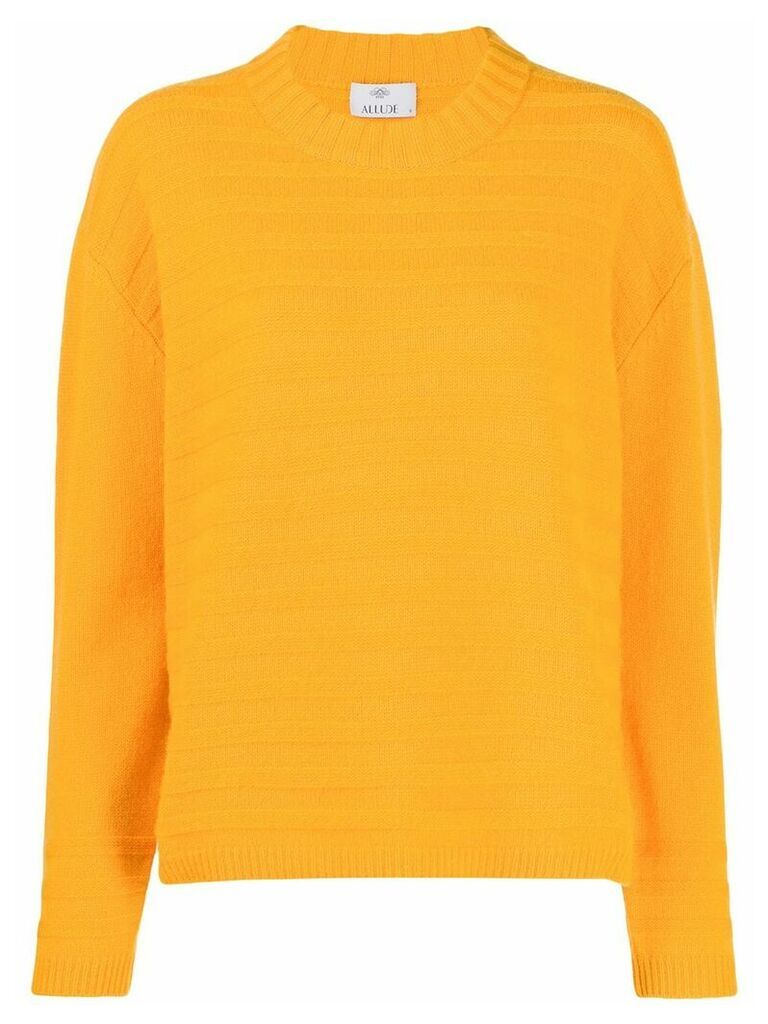 Allude ribbed knit sweatshirt - Yellow