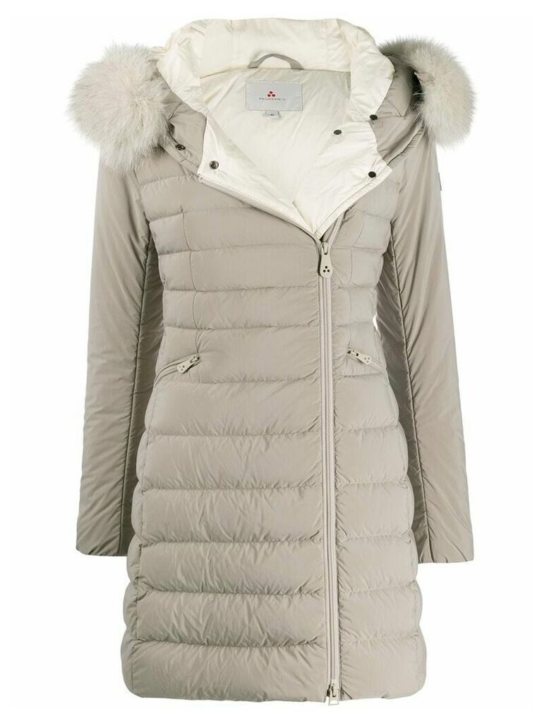 Peuterey fitted padded coat - NEUTRALS