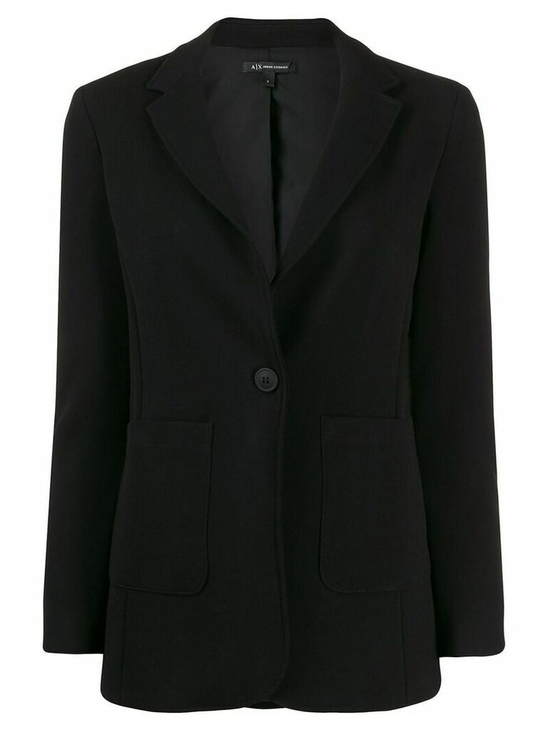 Armani Exchange fitted single-breasted blazer - Black