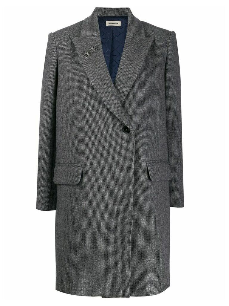 Zadig & Voltaire fitted single-breasted coat - Grey