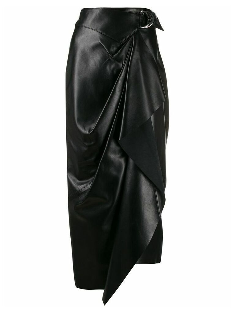 Isabel Marant Fiova asymmetric wrap skirt - Black