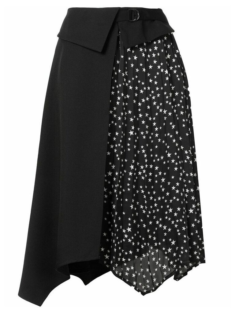 Guild Prime star-print panelled skirt - Black