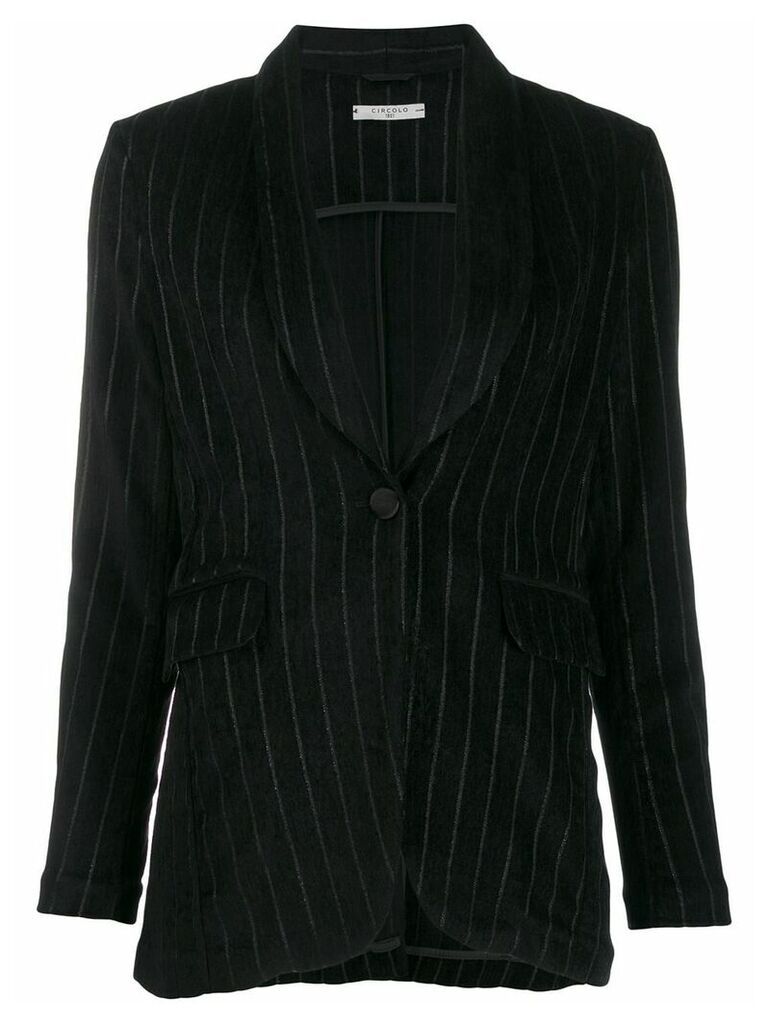Circolo 1901 single breasted striped blazer - Black