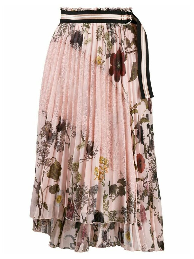 Ermanno Ermanno floral print pleated skirt - PINK