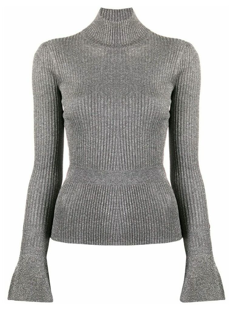 Veronica Beard shimmer ribbed knit jumper - Grey