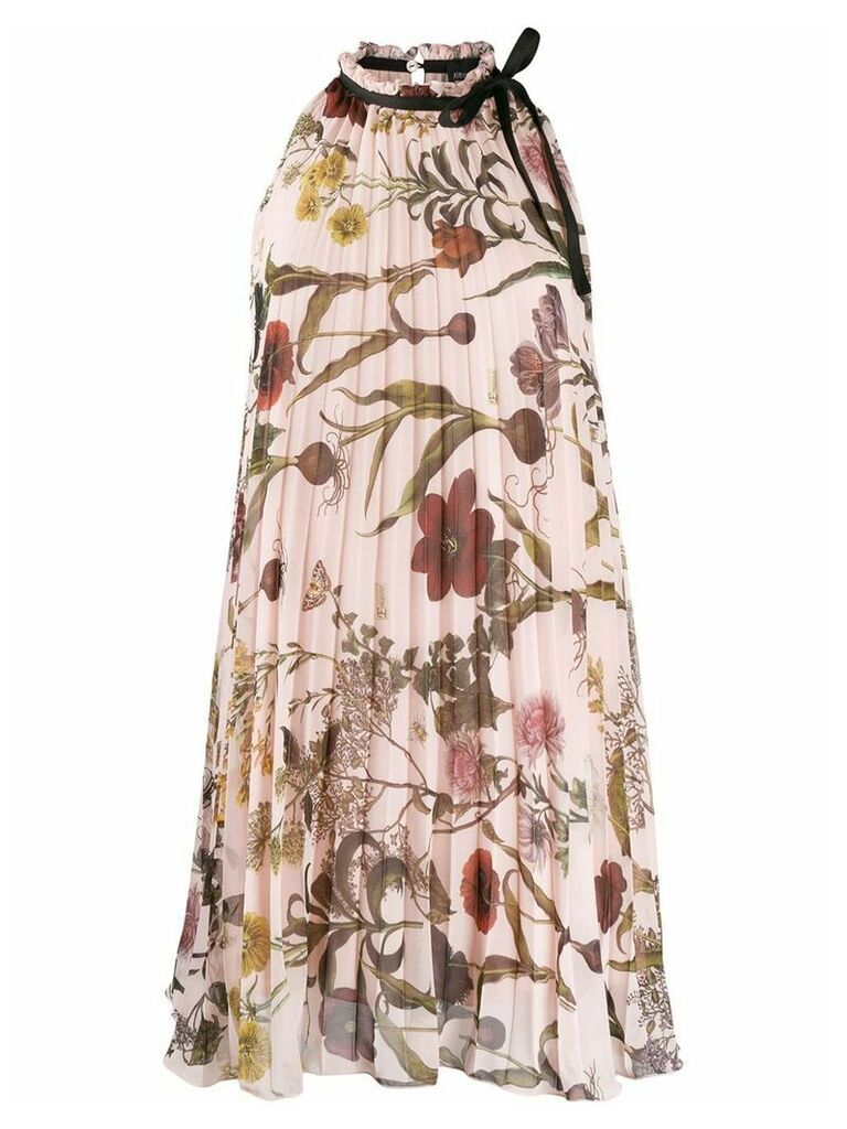 Ermanno Ermanno pleated floral print dress - PINK