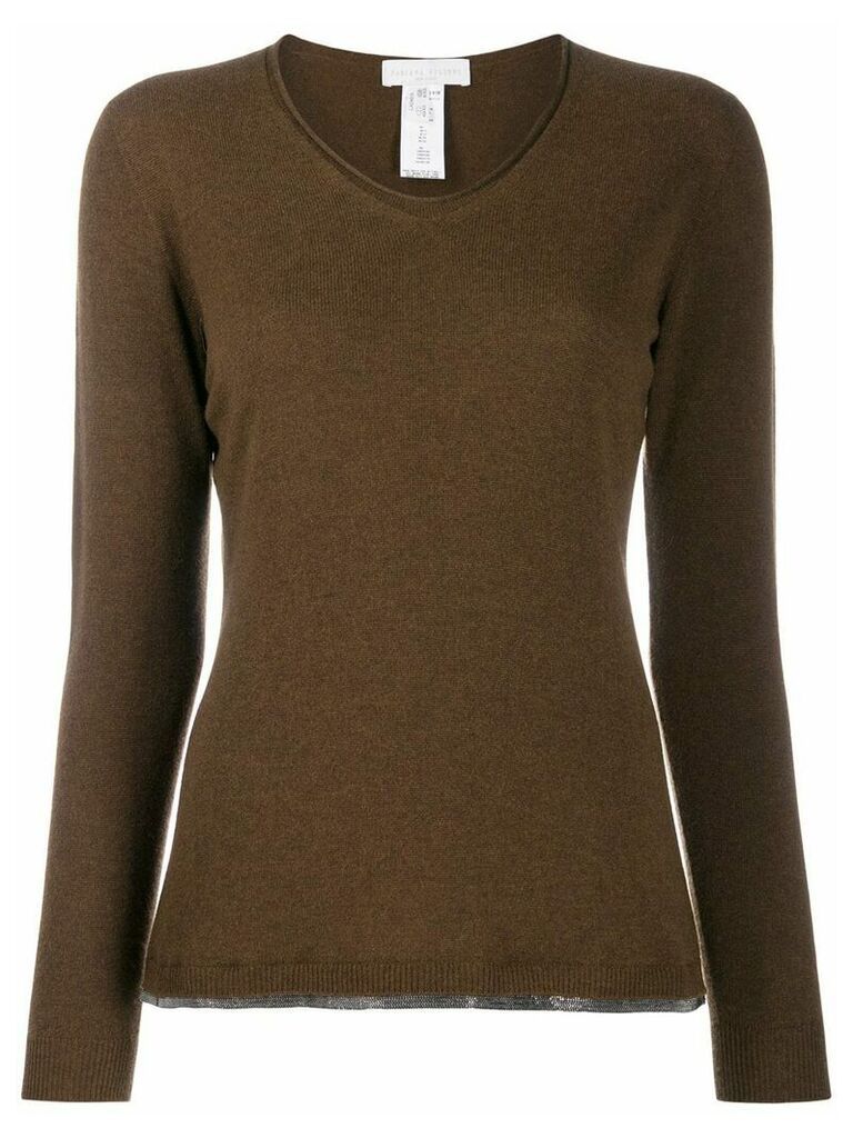 Fabiana Filippi round neck knit sweater - Brown