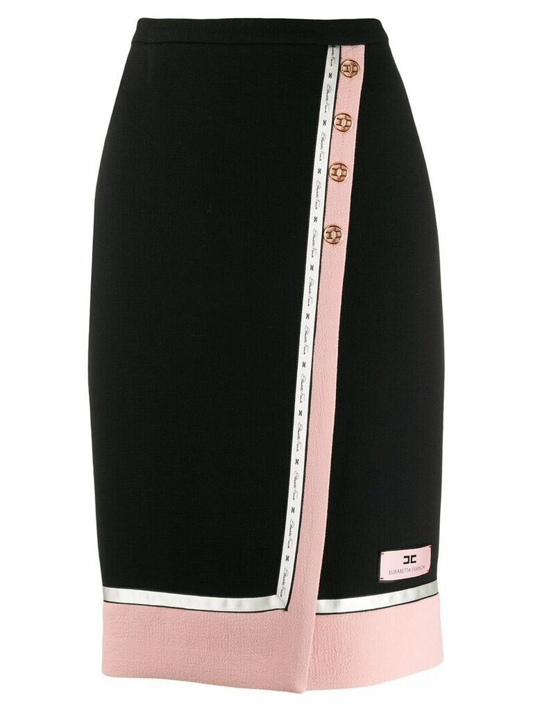 Elisabetta Franchi wrap-around pencil skirt - Black