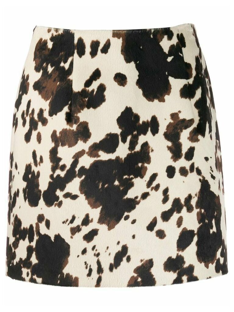 Alexa Chung cow print skirt - Brown