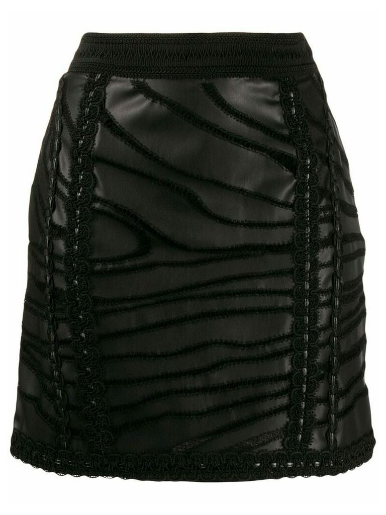 Amen lace trim skirt - Black