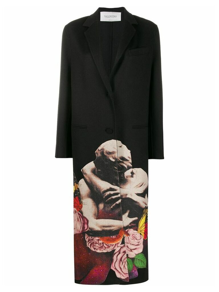 Valentino x Undercover Lovers print single-breasted coat - Black
