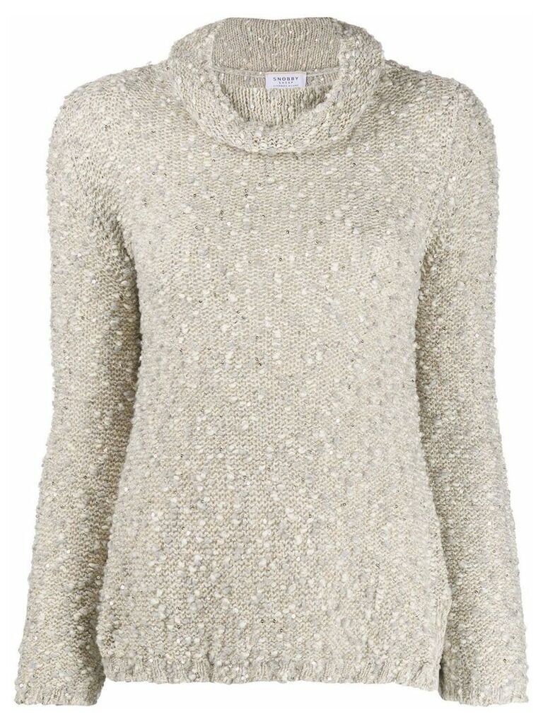 Snobby Sheep knitted turtleneck jumper - NEUTRALS