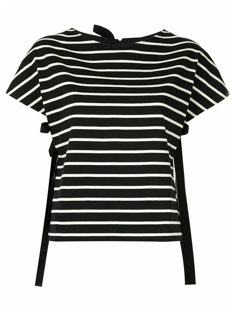PortsPURE side strap striped T-shirt - Black