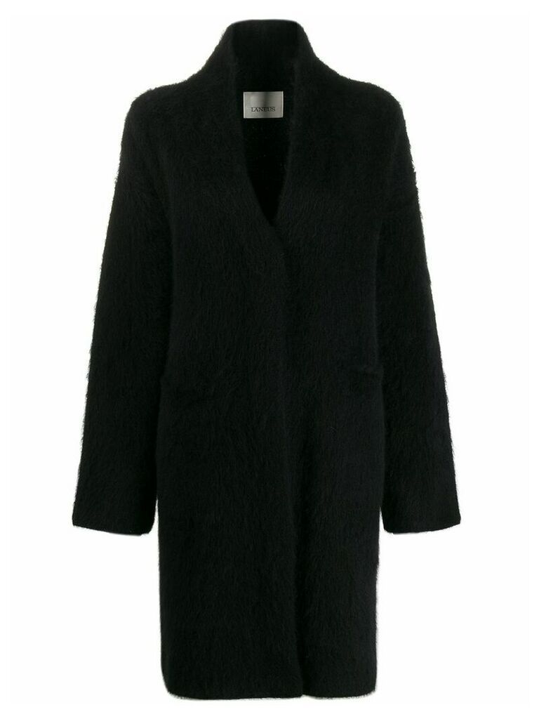 Laneus mid-length cardi-coat - Black