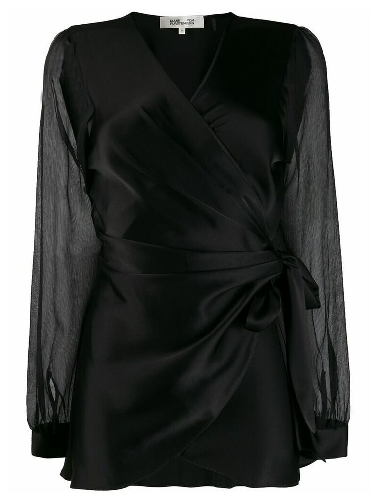 DVF Diane von Furstenberg Klee wrap shirt - Black