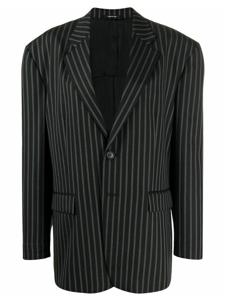 Maison Margiela pinstriped oversized blazer - Black