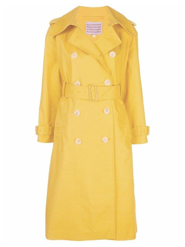 Alexa Chung mid-length trench coat - Yellow