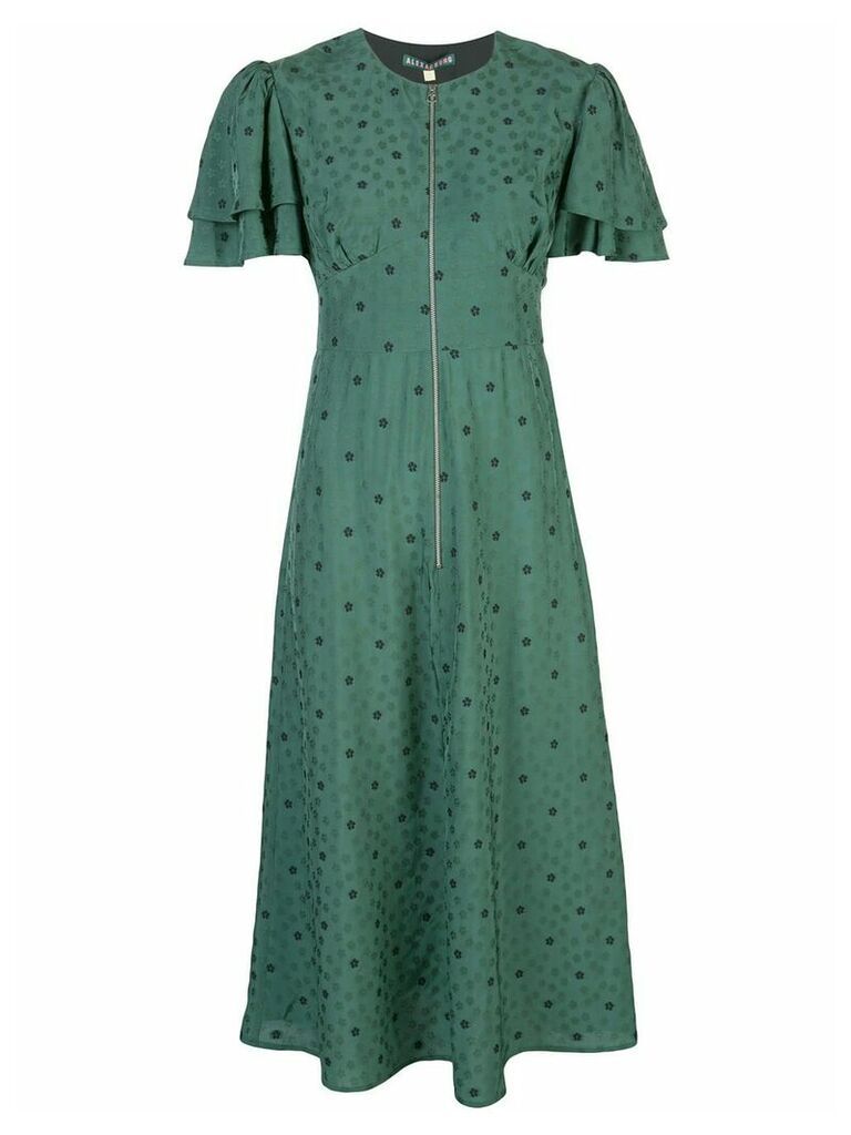 Alexa Chung floral-print zip detail dress - Green