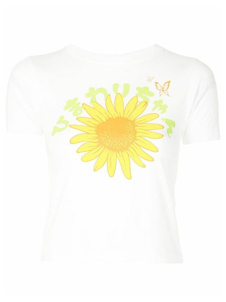 Callipygian Flower Baby fitted T-shirt - White