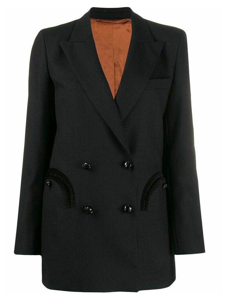 Blazé Milano fitted double-breasted blazer - Black