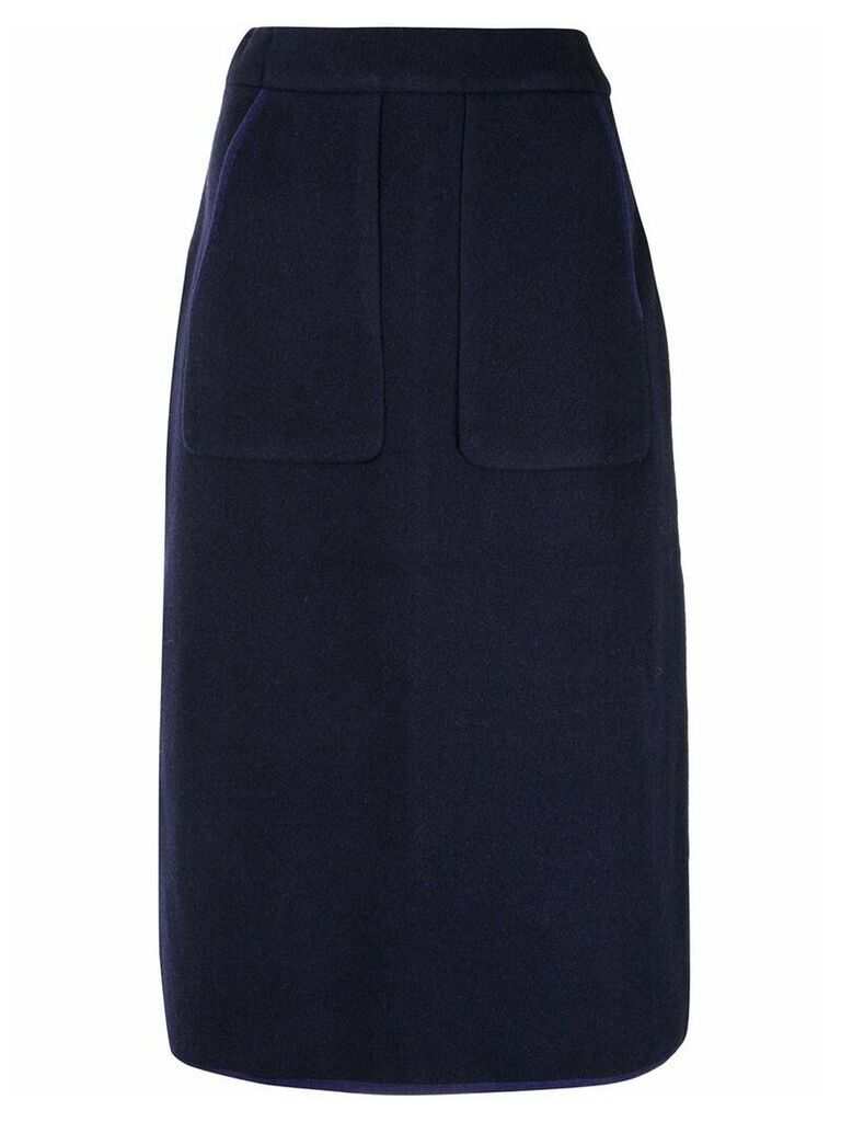 Seya. knitted pencil skirt - Blue