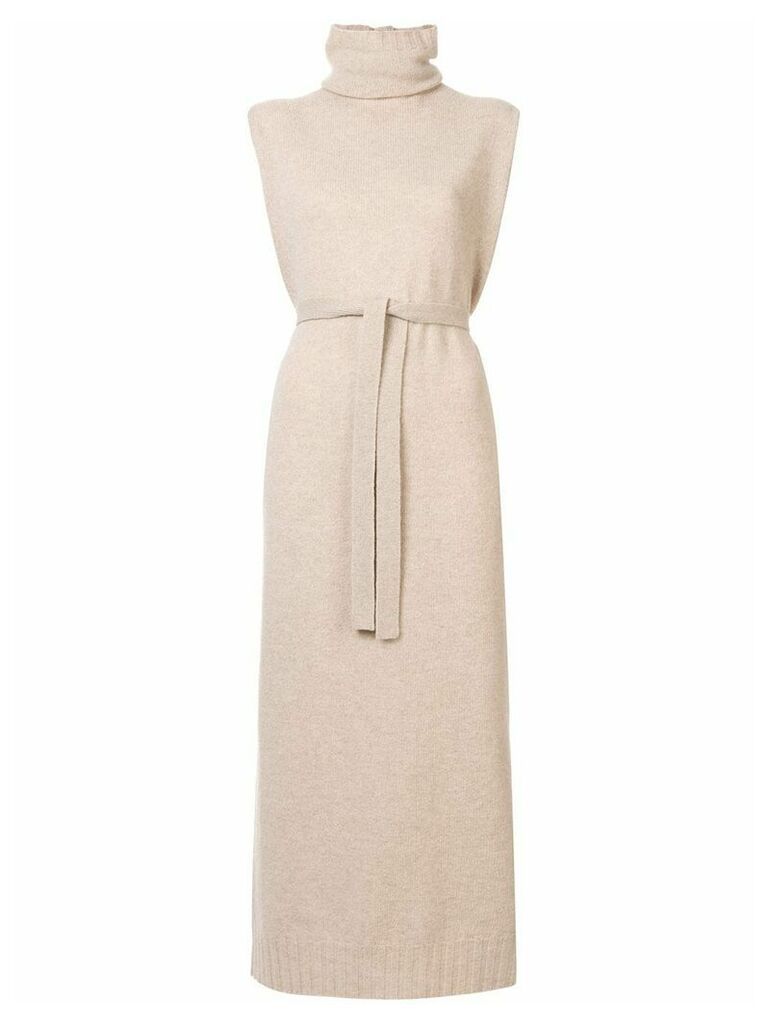 Lemaire belted knitted dress - Brown