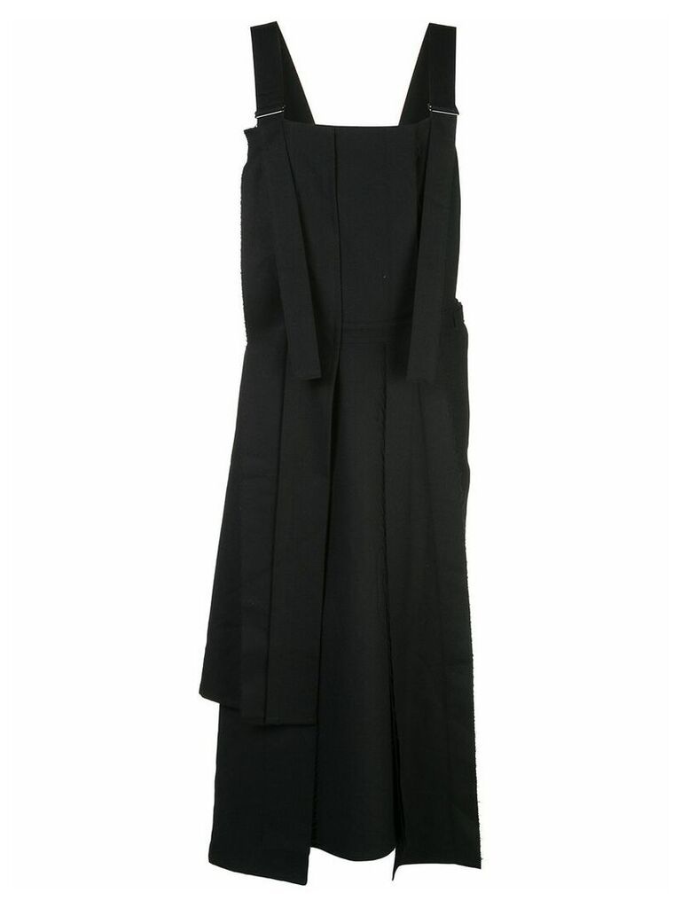 Yohji Yamamoto pleated suspender dress - Black