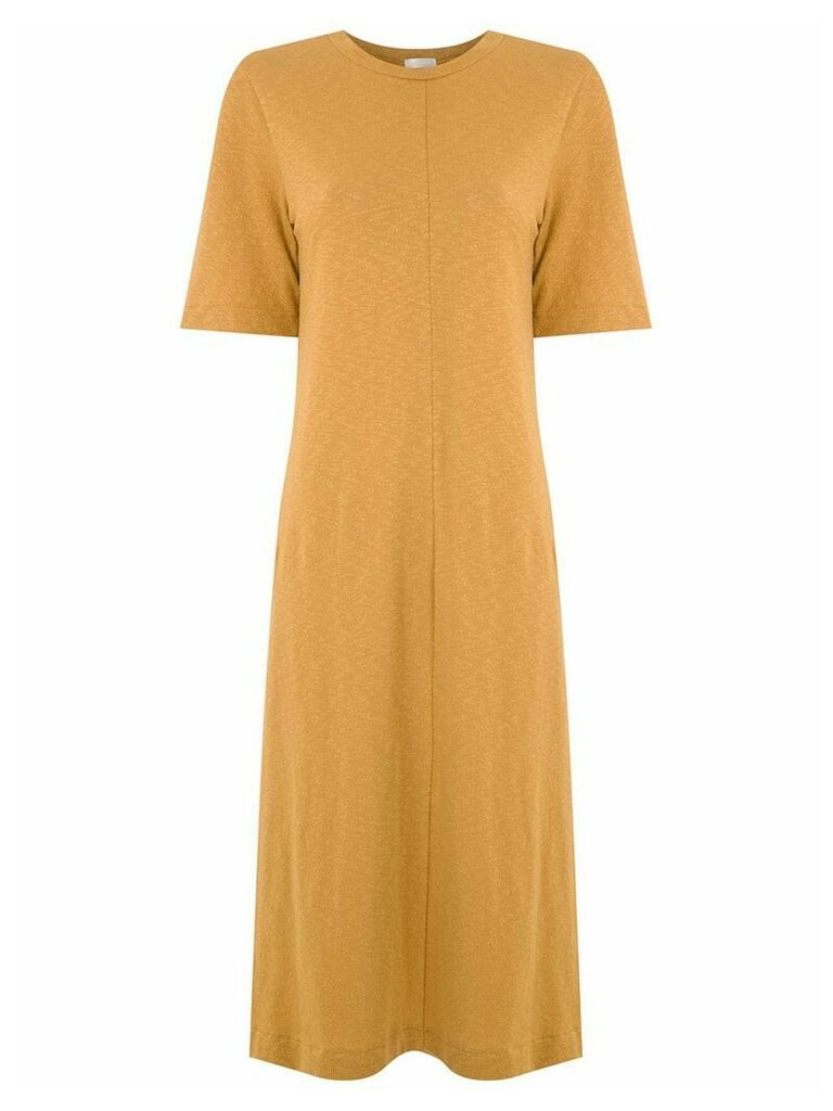 Osklen Rustic Fit ribbed dress - Yellow