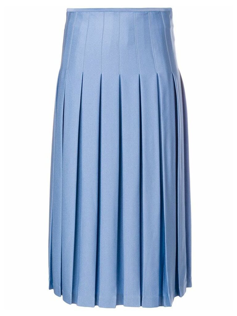 Victoria Beckham mid length pleated skirt - Blue