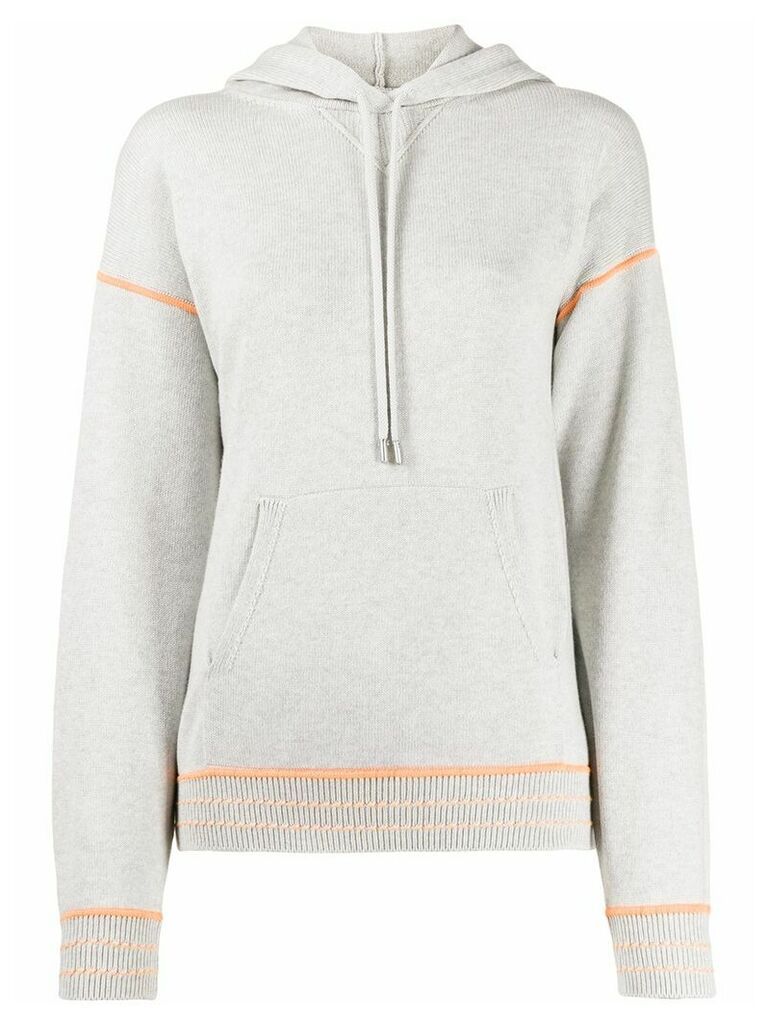 Barrie embroidered detail hoodie - Grey
