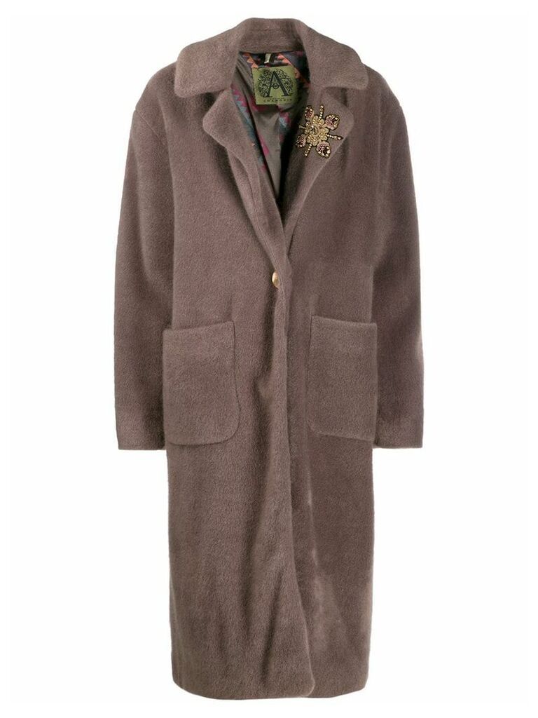 Alessandra Chamonix button-front coat - Neutrals