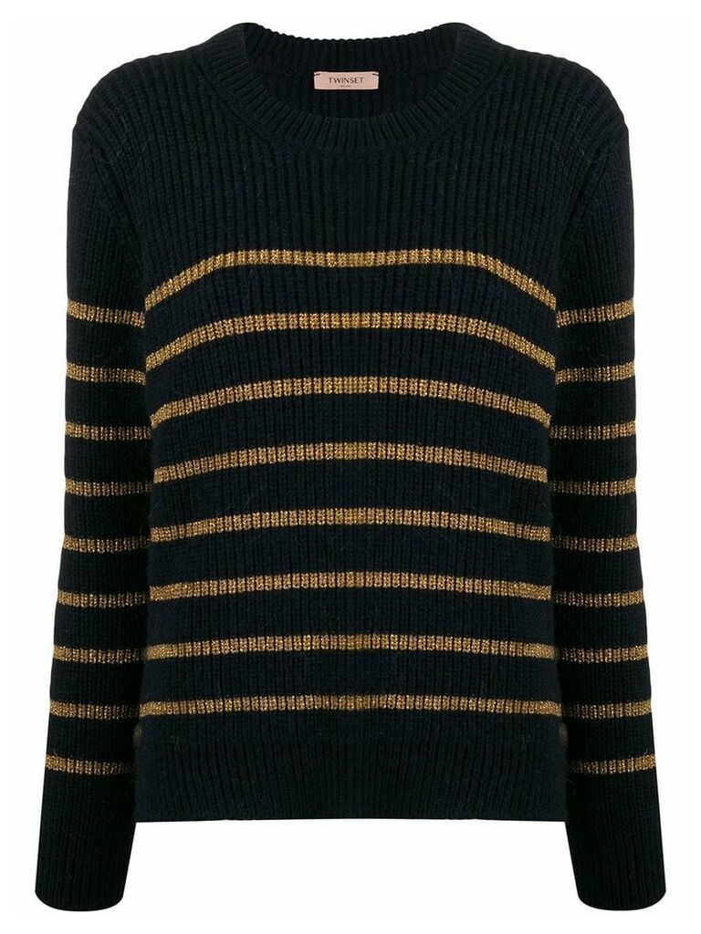 Twin-Set striped pattern sweater - Blue