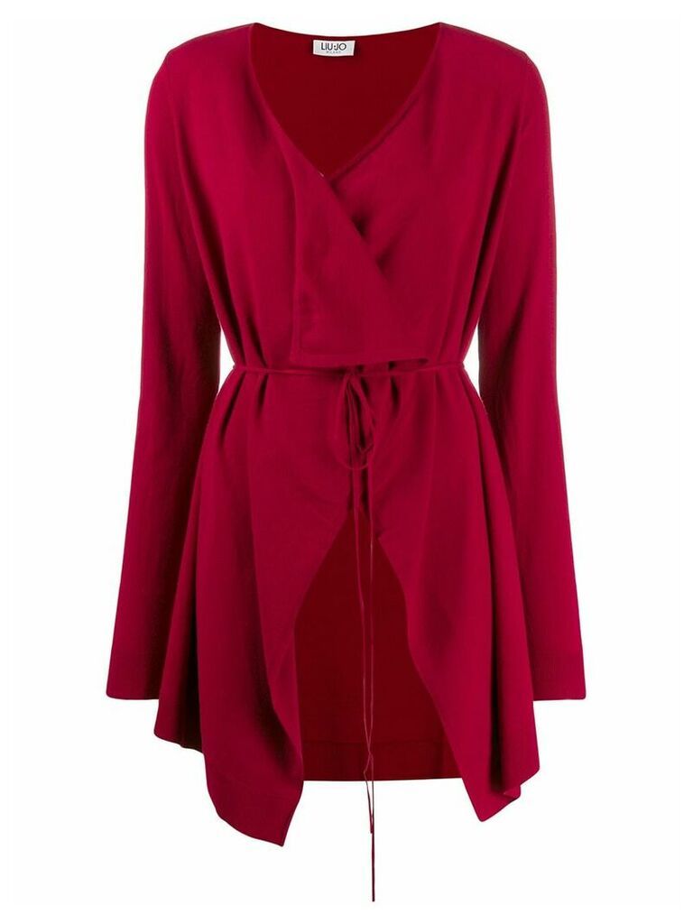 LIU JO wrap-style cardi-coat - Red