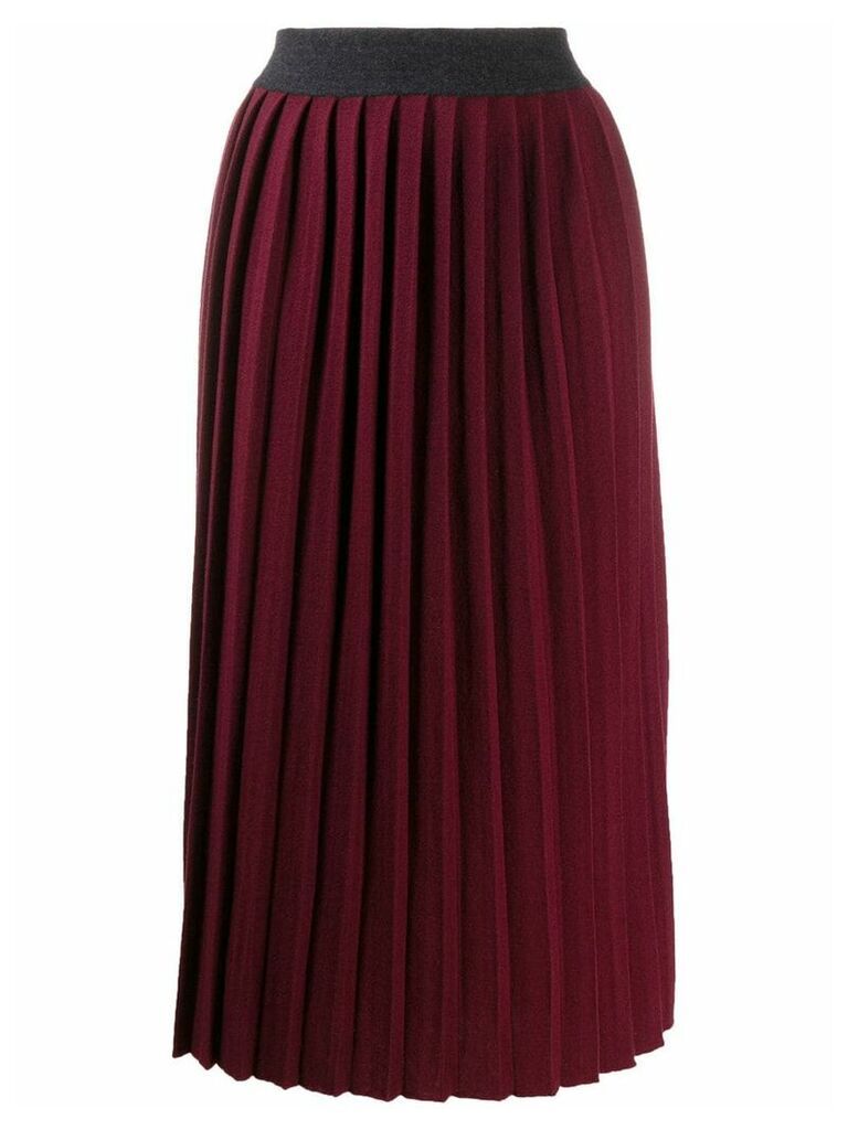 Fabiana Filippi high-rise pleated skirt - Red