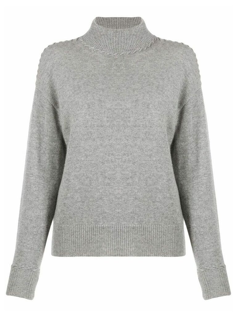 Theory whipstitch turtleneck sweater - Grey