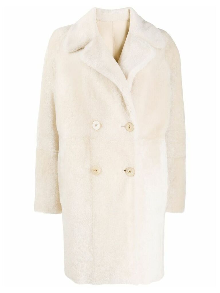 Drome reversible double-breasted coat - Neutrals