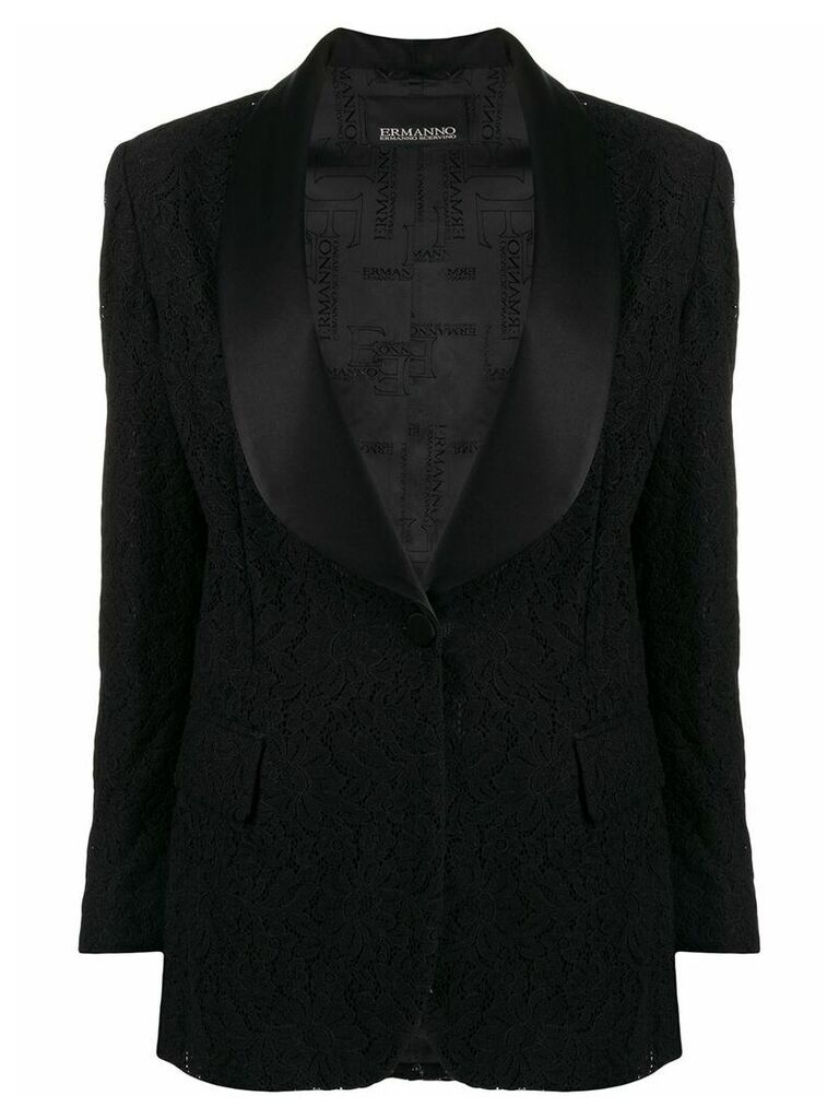 Ermanno Scervino lace detail blazer - Black
