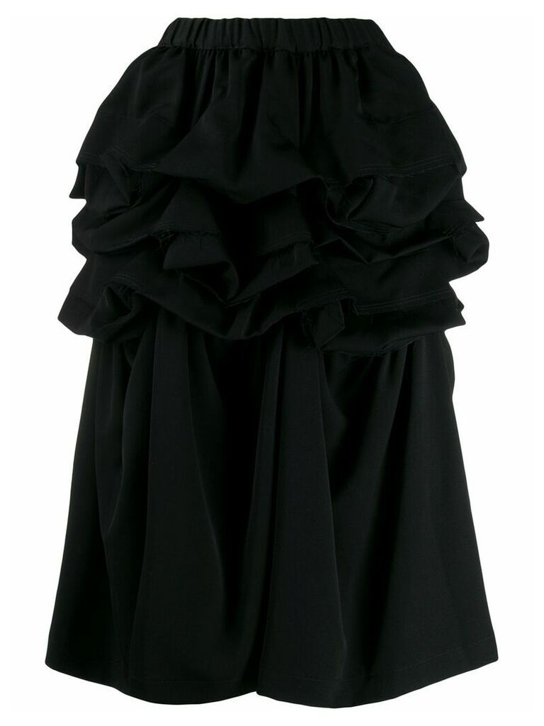 Comme Des Garçons Comme Des Garçons ruffle trim skirt - Black