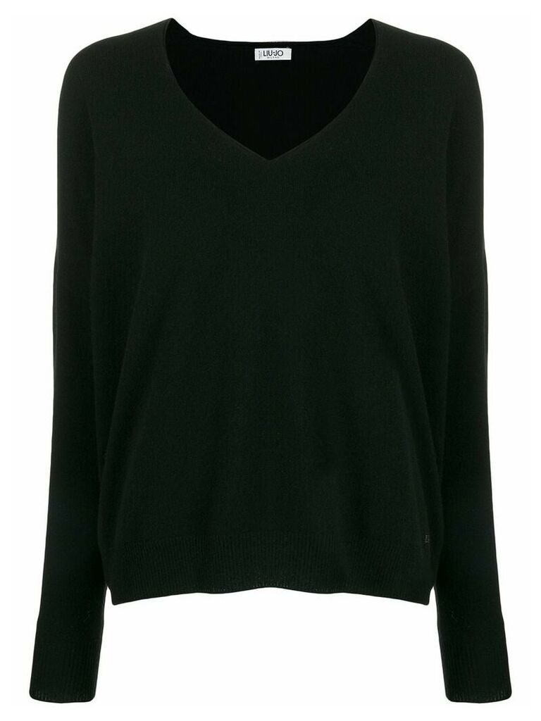 LIU JO v-neck knit sweater - Black