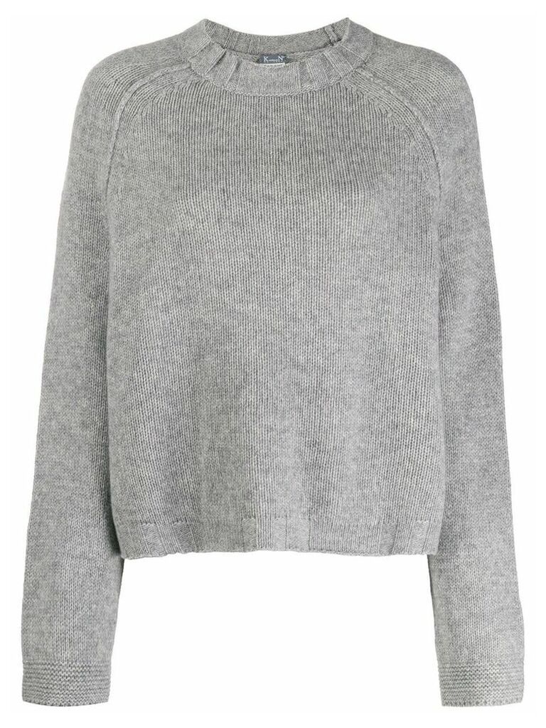 Kristensen Du Nord boxy round neck sweater - Grey