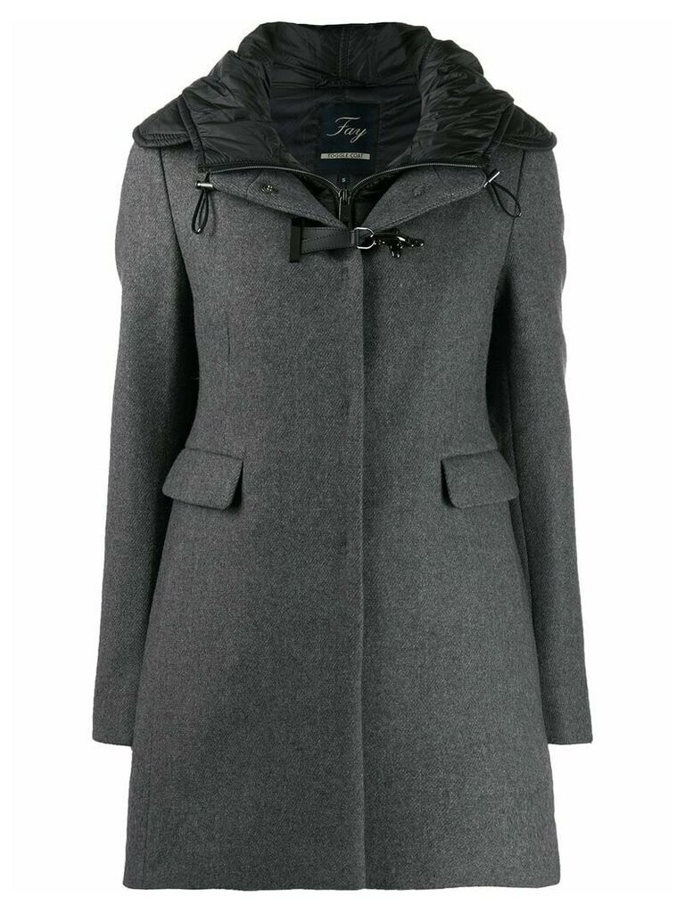 Fay buckle detail coat - Grey