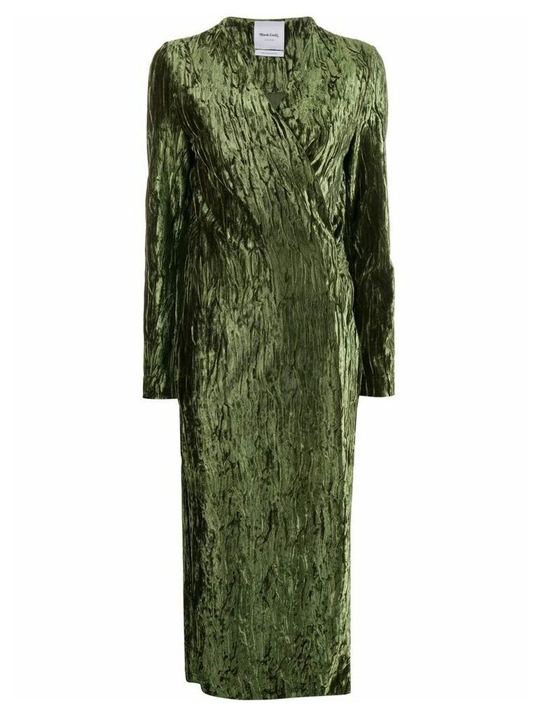 Black Coral Claire wrinkled-effect dress - Green