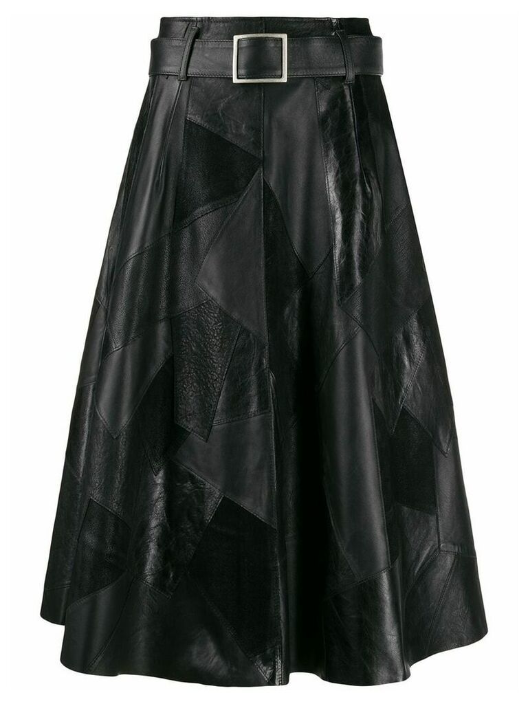 Golden Goose Minageshi patchwork midi skirt - Black