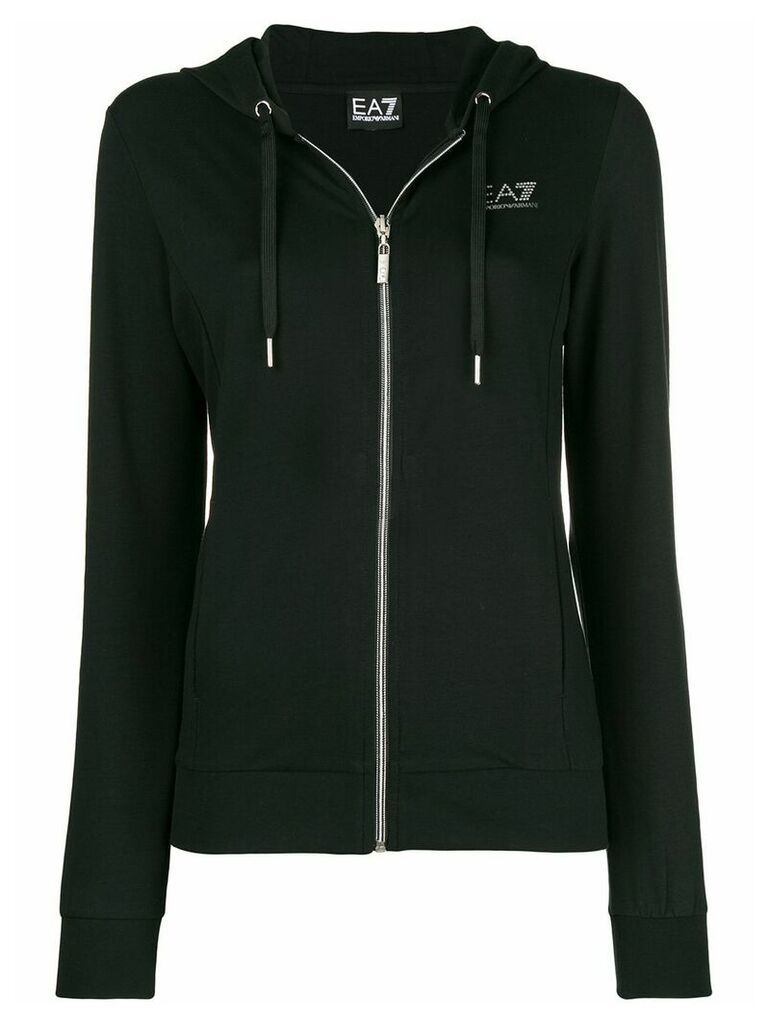 Ea7 Emporio Armani zipped hoodie - Black