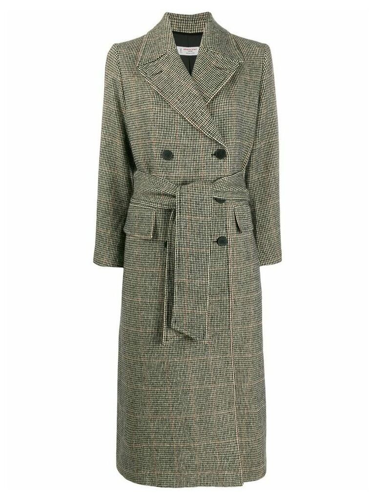 Alberto Biani double-breasted houndstooth coat - Grey