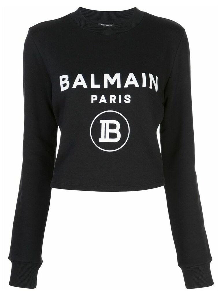 Balmain logo printed jumper - Black