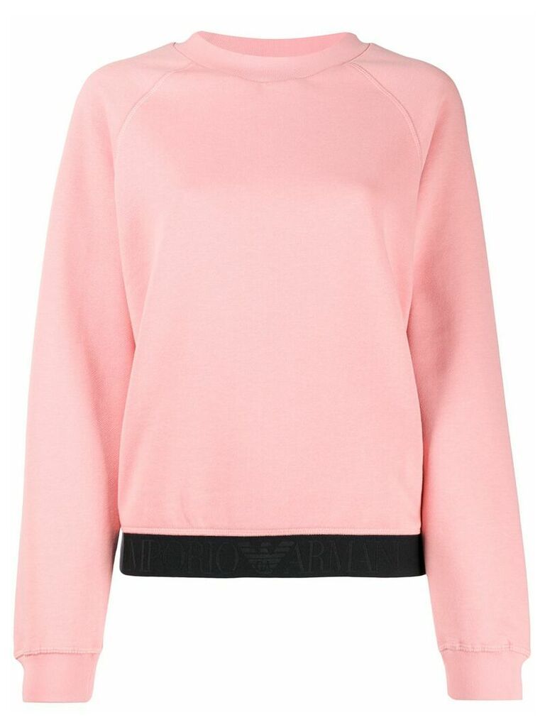 Ea7 Emporio Armani two-tone relaxed-fit sweatshirt - PINK