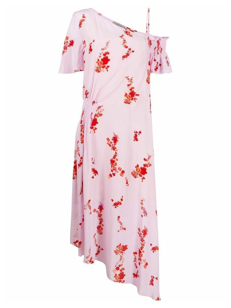 Preen Line cold shoulder floral print dress - PINK